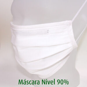 Máscaras Brancas Nível 2 - Reutilizáveis – Pack de duas unidades