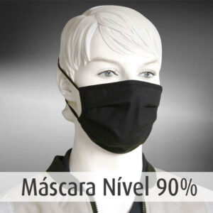 Máscaras Pretas Nível 2 - Reutilizáveis – Pack de duas unidades