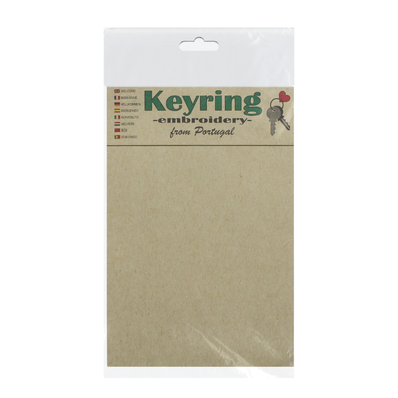 Porta-Chaves Bordado Personalizado - Matrícula, Nome e Contacto (Com Hífen) - Imagem 2