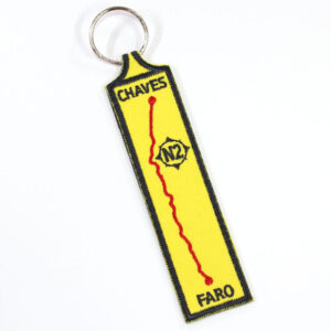 Porta-Chaves retangular Bordado Estrada Nacional 2 Chaves-Faro